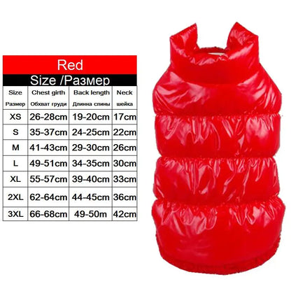 Chaleco Cálido a Prueba de Viento para Mascotas.