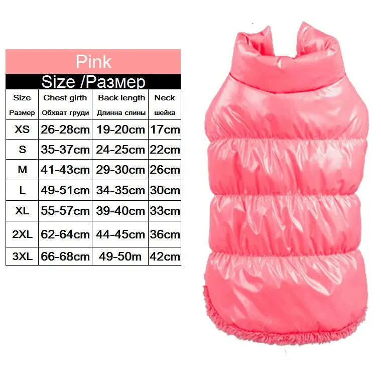 Chaleco Cálido a Prueba de Viento para Mascotas.