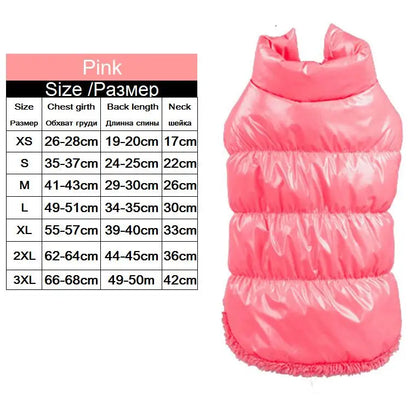 Chaleco Cálido a Prueba de Viento para Mascotas.