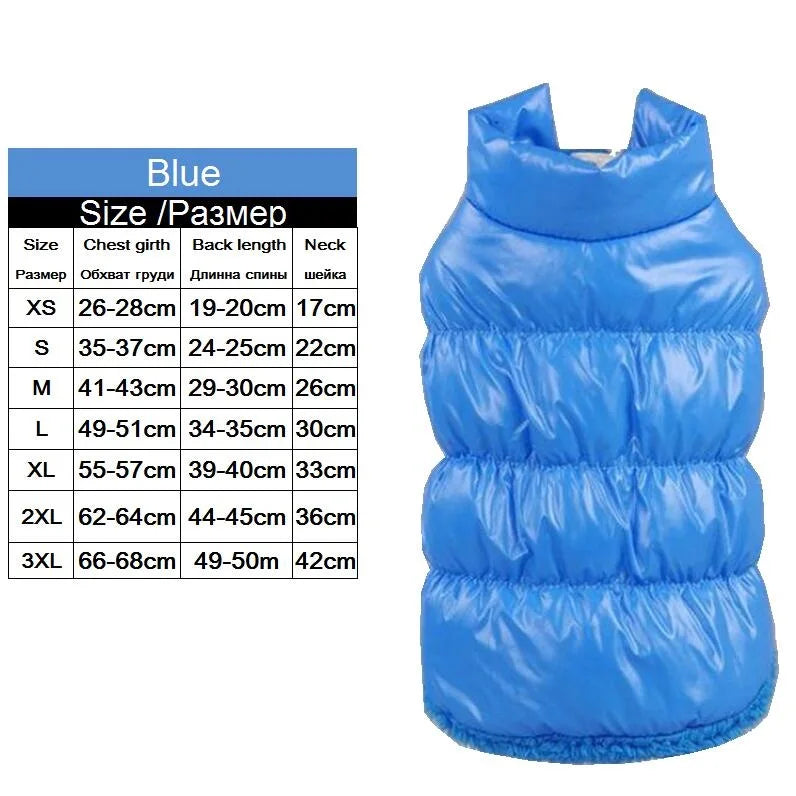 Chaleco Cálido a Prueba de Viento para Mascotas.