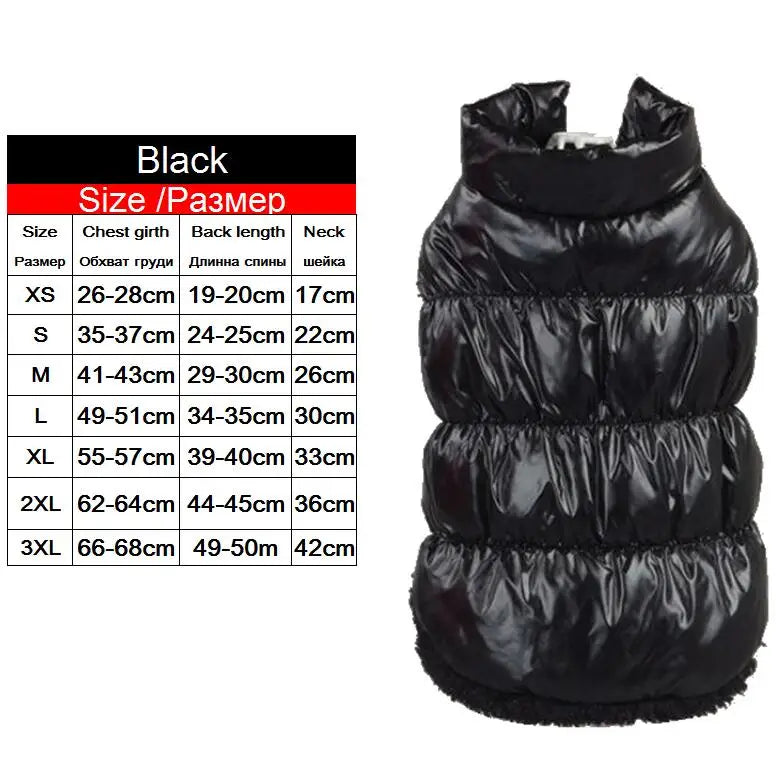 Chaleco Cálido a Prueba de Viento para Mascotas.