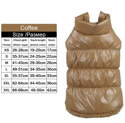 Chaleco Cálido a Prueba de Viento para Mascotas.