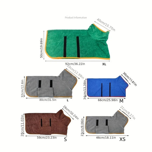 Bata de baño absorbente para mascotas